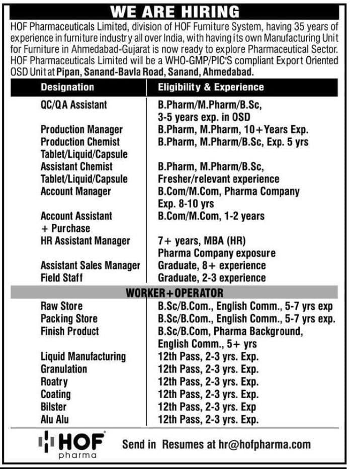 Hof Pharmaceuticals Walk In Drive Pharma Dekho