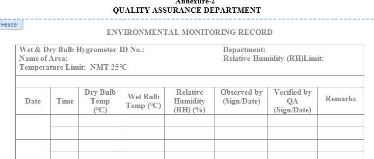 Measurement and Recording of Temperature and Relative Humidity - Pharma ...